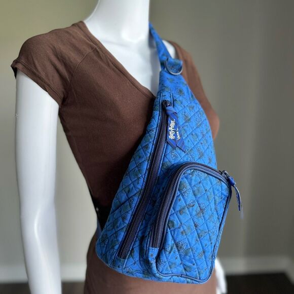 Vera Bradley Harry Potter Ravenclaw Blue Cotton Sling Bag - Picture 1 of 8